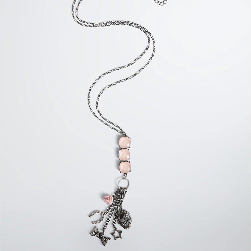 Lucky charms long bling necklace